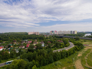 aerial view of the city