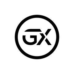 Initial GX Letter Linked Logo. GX letter Type Logo Design vector Template. Abstract Letter GX logo Design