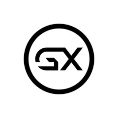 Initial GX Letter Linked Logo. GX letter Type Logo Design vector Template. Abstract Letter GX logo Design