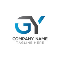 Initial GY Letter Linked Logo. GY letter Type Logo Design vector Template. Abstract Letter GY logo Design