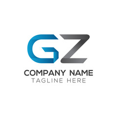 Initial GZ Letter Linked Logo. GZ letter Type Logo Design vector Template. Abstract Letter GZ logo Design