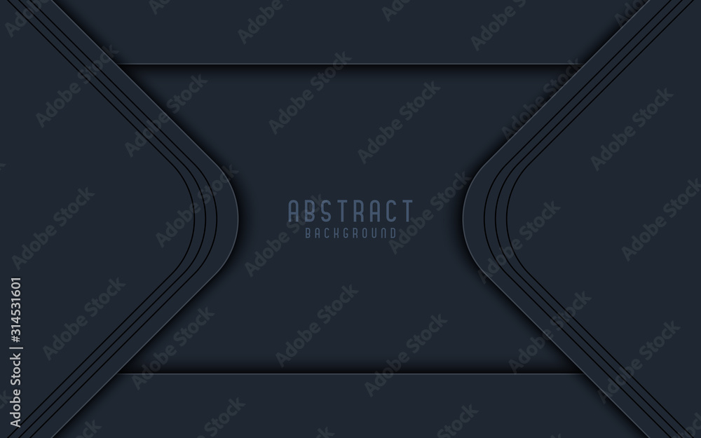 Poster modern dark gray background with abstract style and overlap layer.