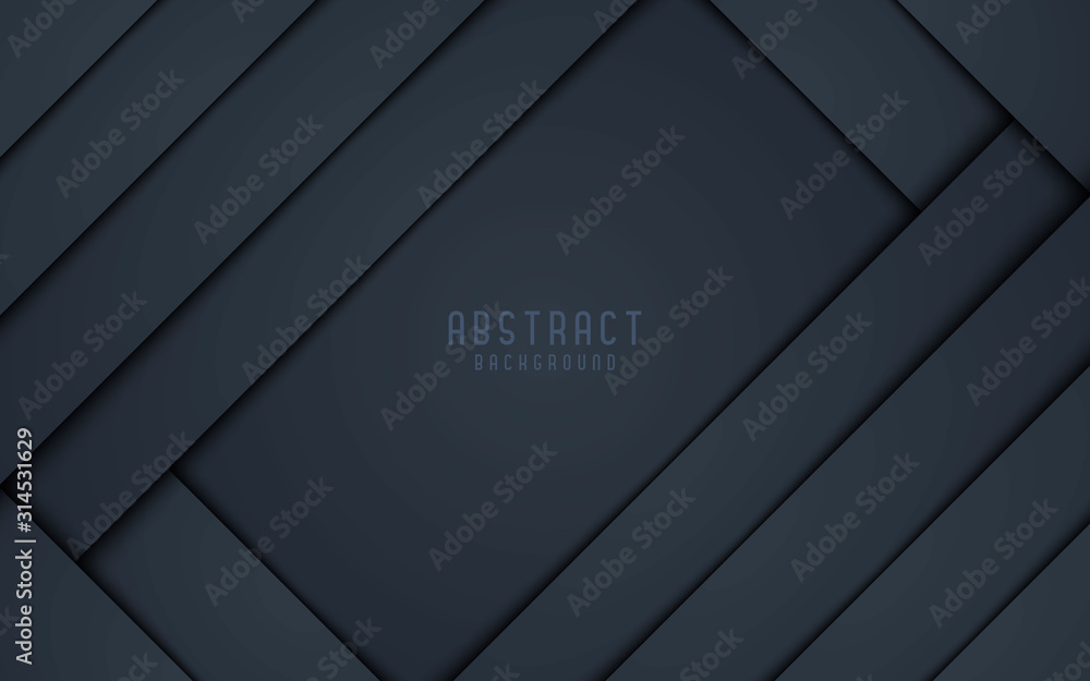 Aufkleber modern dark gray background with abstract style and overlap layer.