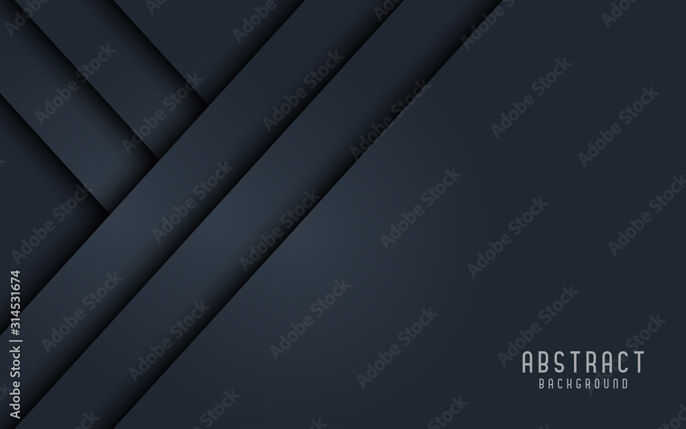 Poster modern dark gray background with abstract style and overlap layer.