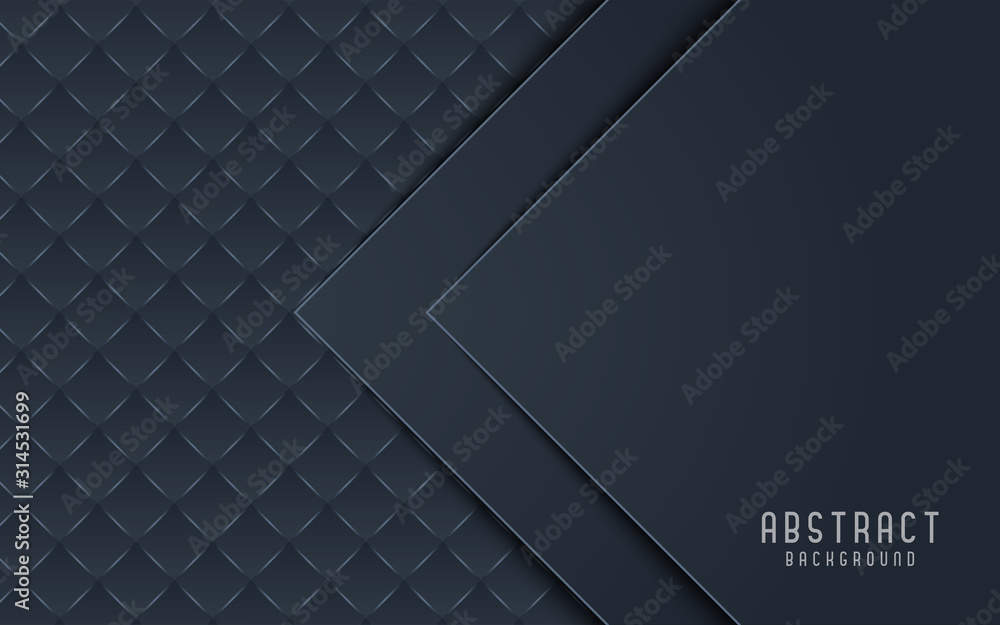 Poster modern dark gray background with abstract style and overlap layer.