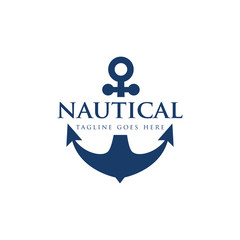 Obraz na płótnie Canvas nautical marine logo icon vector template