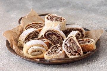 Sweet  pastries stuffed with date and pecans