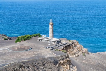 Fototapeta premium Old abandoned lighthouse on Faial Island, Azores
