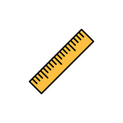 Ruler flat vector icon, trendy style illustration isolated 