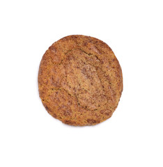 Oatmeal cookie isolated on white background