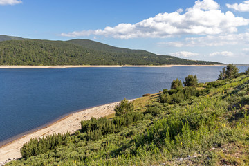 Panorama of Belmeken Reservoir, Rila mountain, Bulgaria