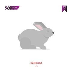 colorful Rabbit  animal vector icon for graphic design