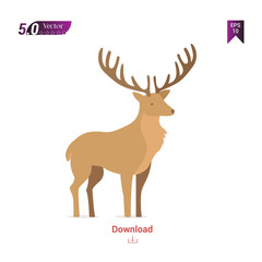 colorful Deer animal vector icon for graphic design