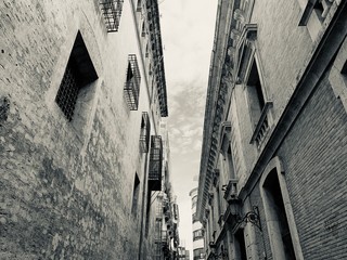 Street in old town Valencia City, Spain