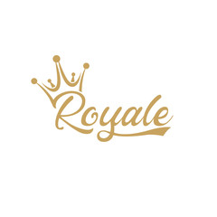 Luxury typography Royale  logo design template vector eps  