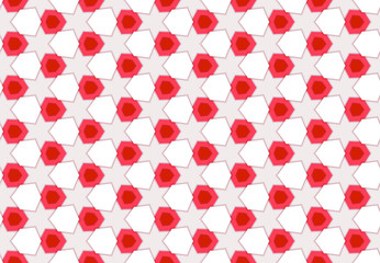Watercolor seamless geometric pattern design illustration. Background texture. In red, white colors.