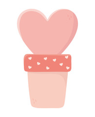 happy valentines day potted heart love card