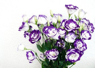 bouquet of beautiful eustoma flowers