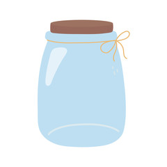 glass jar with ribbon decoration ornament icon