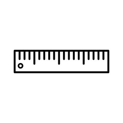 Ruler flat vector icon, trendy style illustration isolated 