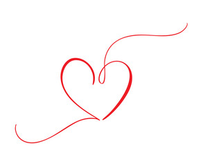 Heart love sign logo. Design flourish element for valentine card. Vector illustration. Infinity Romantic symbol wedding. Template for t shirt, card, poster