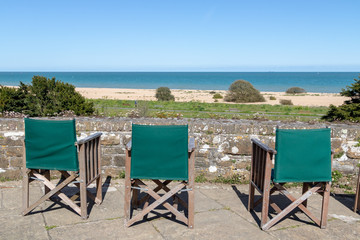 Fauteuils sur les remparts du château de Walmer