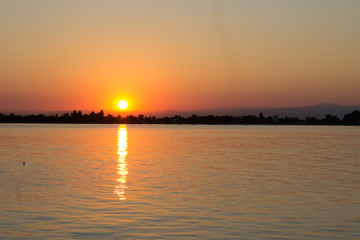 Naklejka premium sunset at the sea