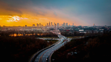 Warszawa Warsaw z lotu ptaka © Patryk