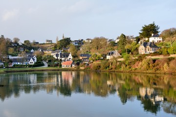 Fototapeta na wymiar Landscape at Treguier in Brittany. France