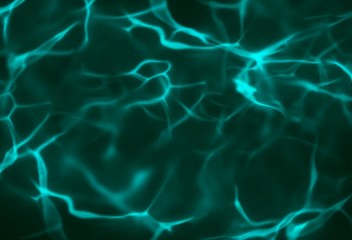 Light blue lightning on dark green background