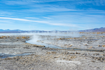 Hot springs at Bolivian altiplano