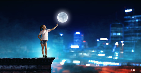 Fototapeta premium Childish sweet dreams . Mixed media