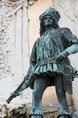 Elements of the Fountain Hunt of King Matthias at the Royal Palace in Budapest.