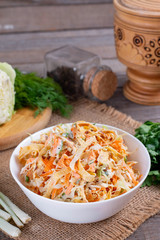 Cabbage salad with carrots
