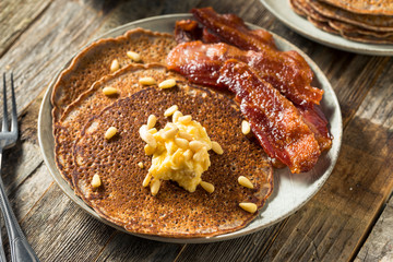 Homemade Bluecorn Pancakes with Butter