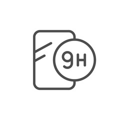 Protection screen scale line icon