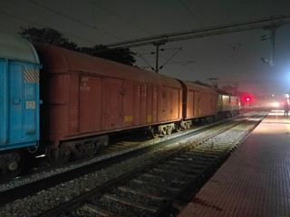 Plakat train at the station