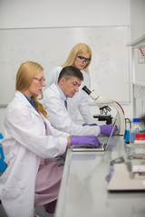 Obraz premium Laboratory scientists researching chemical compositions