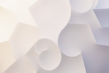 Abstract elements in blank space, background