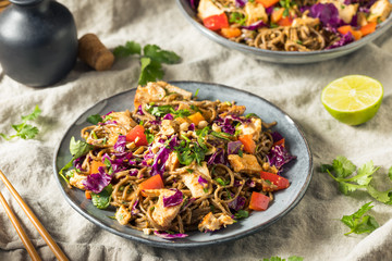 Homemade Spicy Chicken Soba Noodle Salad
