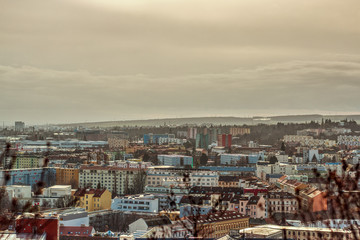 Obraz premium Brno Czech Republic under cold autumn clouds