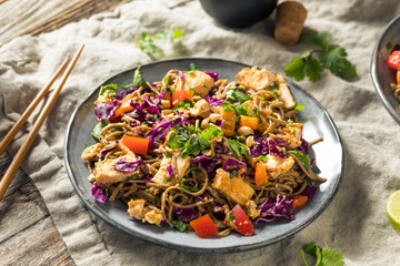 Homemade Spicy Chicken Soba Noodle Salad