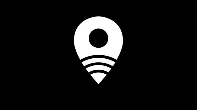 Blue Glossy Dancing Waypoint Icon Animation, Seamless Loop, 4k 60fps with Alpha Channel (Transparent Background)