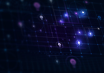 Cloud connection and networking . Mixed media