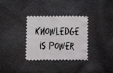 Knowledge is power using chalk words
