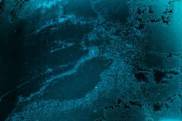 Abstract ice textured background in petrol - obrazy, fototapety, plakaty