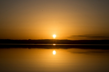Atardecer en la Laguna Rosa de Torrevieja (Valencia - España)