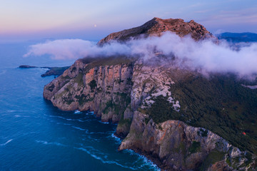 Aerial View, Mount Candina, Liendo, Liendo Valley, Montaña Oriental Costera, Cantabrian Sea, Cantabria, Spain, Europe