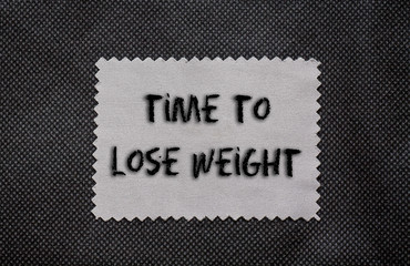 Time to lose weight words written on a chalkboard