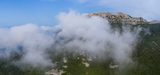 Aerial View, Mount Candina, Liendo, Liendo Valley, Montaña Oriental Costera, Cantabrian Sea, Cantabria, Spain, Europe